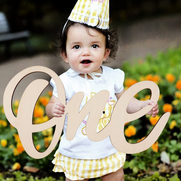 ONE Sign for First Birthday Decor, Freestanding Letters for 1st Birthday,  One Sign Cake Smash Party