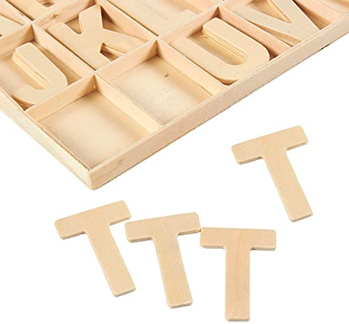 104 Piece Unfinished Cardboard Alphabet Letters for DIY Crafts, Classrooms  Projects (3x3 In) 