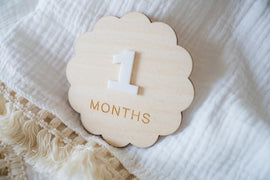 wooden baby milestone cards