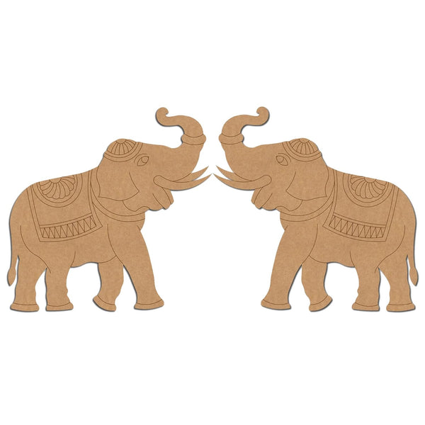 wooden elephant mdf elephant cutout unfinished wood