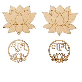 wooden diwali decor shubh labh lotus decorations for diwali pooja festive home décor