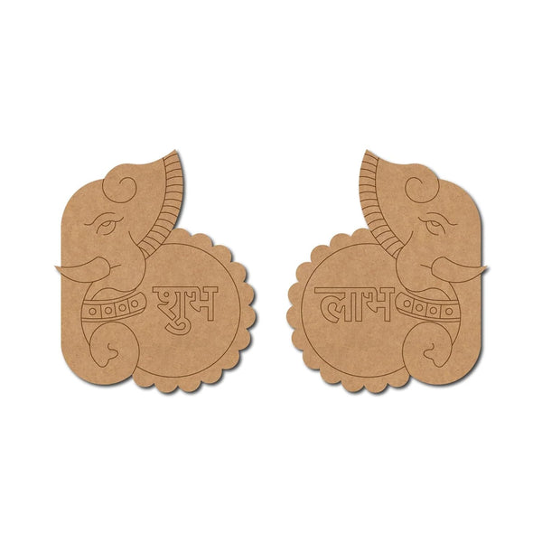 wooden shubh labh for door entrance mdf shubh labh cutout