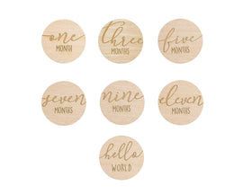 wooden baby milestone plaques