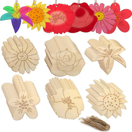 wooden flowers mdf flower cutouts unfinished wood wooden craft for kids