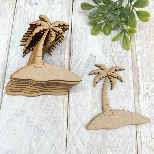 mdf embellishments craft shape wood blank diy decoration desert island