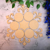 American Elm Wooden Rangoli Design Set for Diwali - 14x12.5 Inch MDF Rangoli Cutout - Festive Home Décor