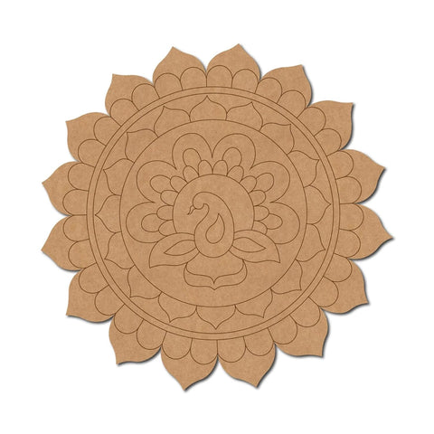 elephant mandala mdf cutout for home decor