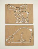 wildlife animal wooden stencils