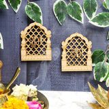 unfinished wooden shubh labh door hangings