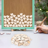 American Elm 100PCS Wooden Heart, Unfinished Wood, Ornaments for Craft, Valentines, Birthday, Wedding - Heart Shape Cutouts - DIY Wooden Art & Craft Supplies