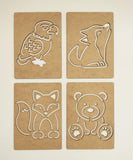 kids' animal stencil kit