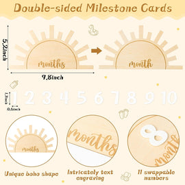 baby milestone markers wooden mdf