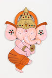 American Elm MDF Pre Marked Dancing Ganesha Hanging MDF Ganesha Cutout Ganesha premarked MDF Board (12 X 8Inch)