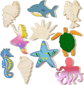 wooden ocean animals sea animal mdf cutouts unfinished wood craft items kids craft items