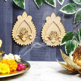 festive wooden shubh labh diy decorations torans