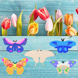 American Elm 27 Pcs Butterfly Unfinished Wooden Blank Butterfly Shaped Slices Cutouts for Birthday DIY Painting Tags Wedding Home Decorations, 9 Pattern (Each Style 3 Pcs)