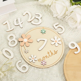 wooden milestone cards for newborn