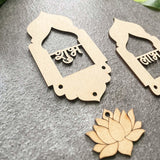 shubh labh wooden cutouts for diwali decor DIY