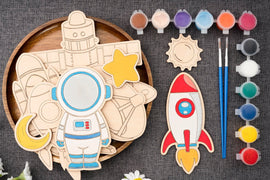 space theme birthday decoration wooden space craft for kids wooden painting kit for kids craft painting kit for kids unfinished wood