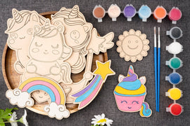 wooden unicorn for kids unicorn painting kit for kids mdf unicorn cutouts