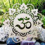 Cliths Fourth Level MFG 12" Om, Sacred Geometry Wood Wall Art, Zen Home Décor for Yoga/Meditation Room