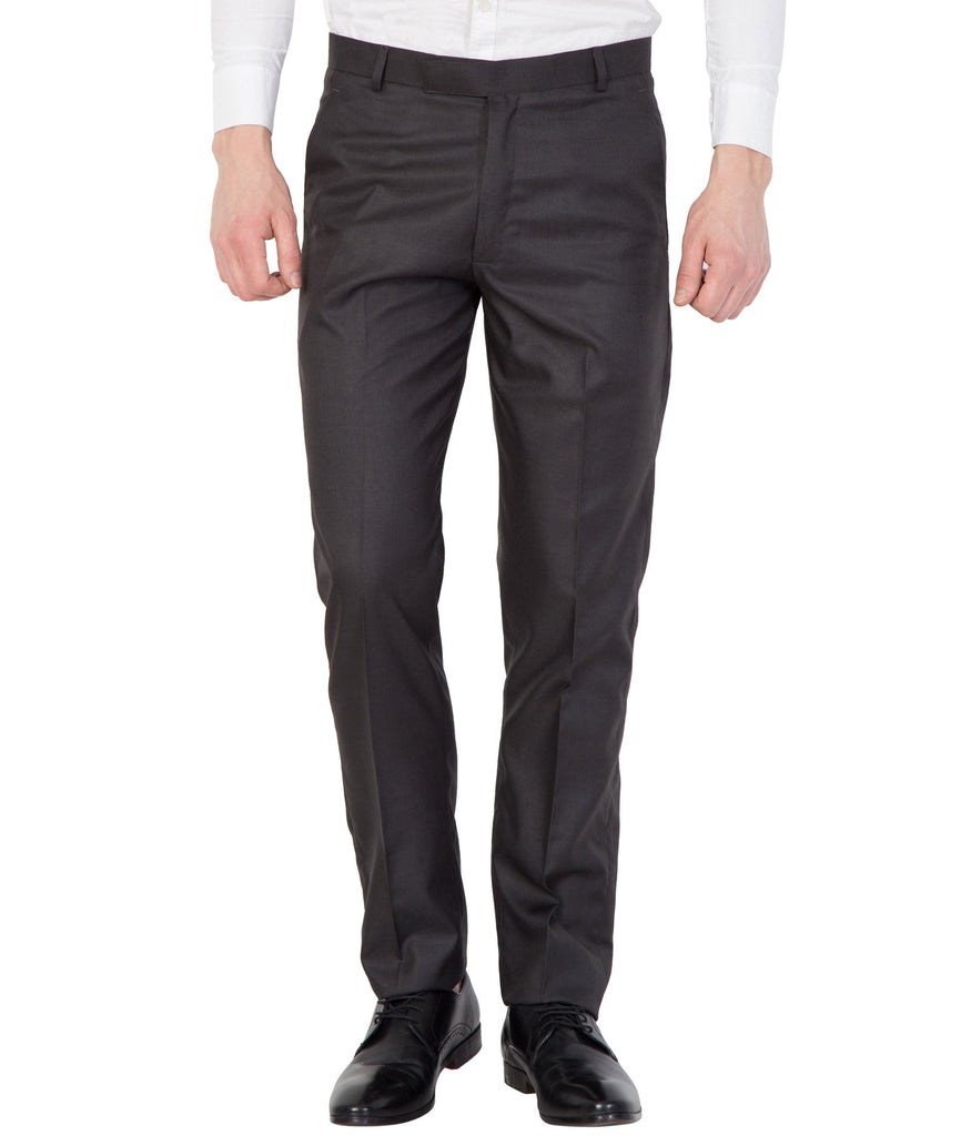 ELANHOOD Black  Grey Formal Trouser For Men