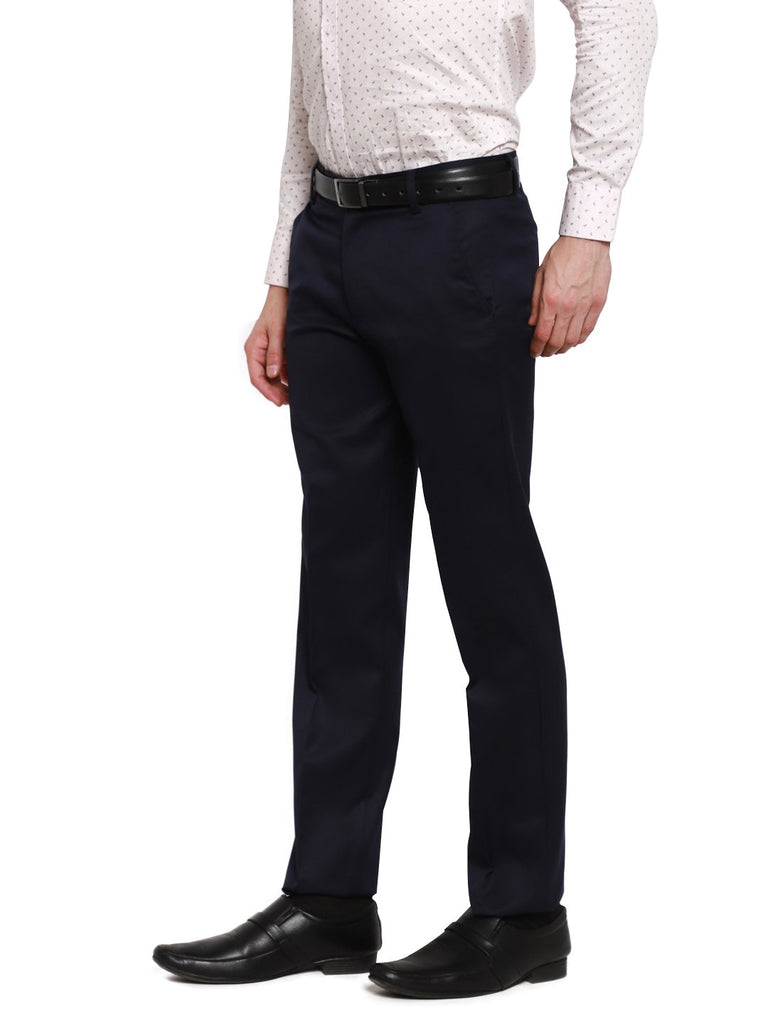 Peter England Formal Trousers  Buy Peter England Men Black Solid Regular  Fit Formal Trousers Online  Nykaa Fashion