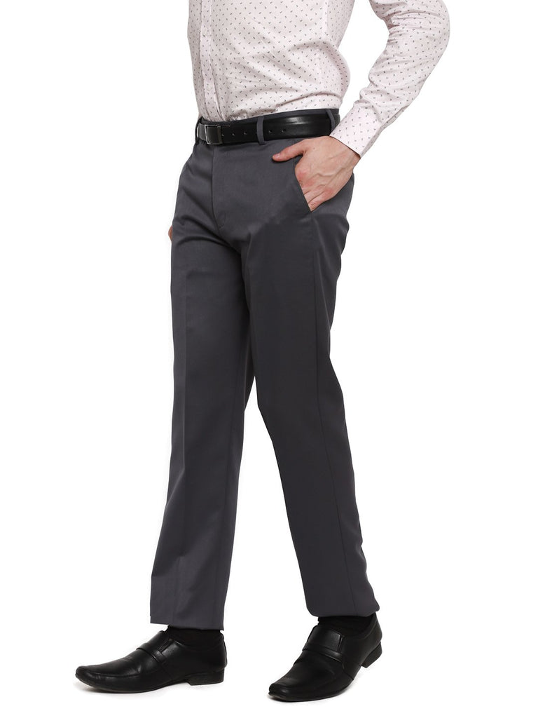 Buy Peter England Men Grey Formal Trousers for Mens Online  Tata CLiQ