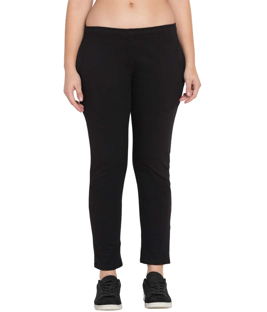 Women Relaxed Fit Ankle-Length Track Pants