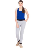 American-Elm Women's Cotton Track Lower, Light Grey Slim Fit Stylish Yoga Pant/ Trackpant